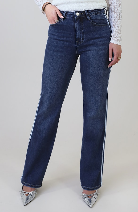 Wide Leg Jeans Bies Dark Blue Stretch FMH – spijkerbroeken, foto 2