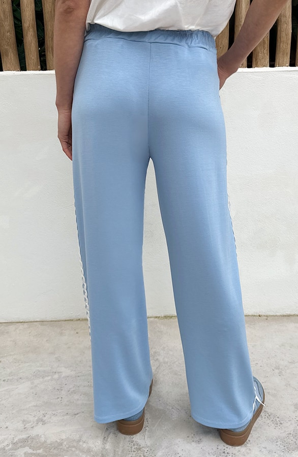 Wide Leg Swirl Bies Broek Light Blue – broeken, foto 4