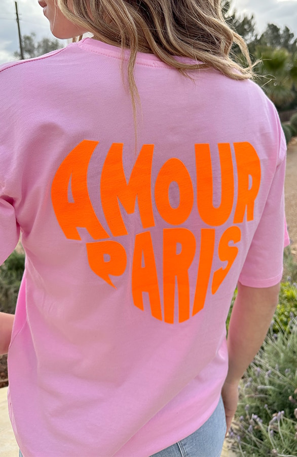 Amour Paris Loose Fit T-Shirt Neon – tops, foto 4