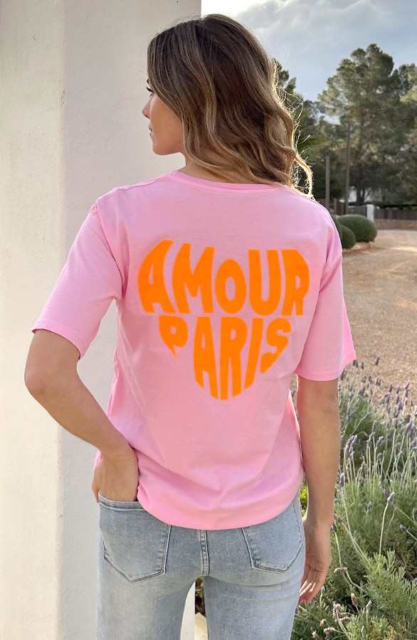 Amour Paris Loose Fit T-Shirt Neon – tops, foto 7