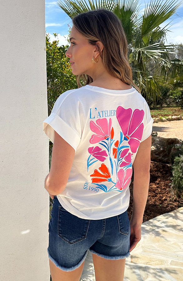 Atelier T-shirt Neon Print – tops