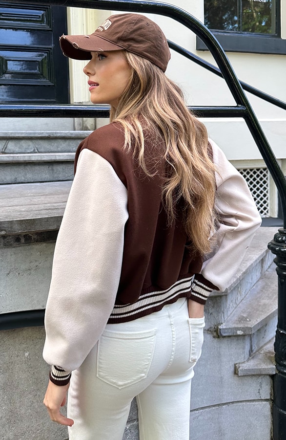 Baseball Bomberjacket Choco – jassen, foto 5