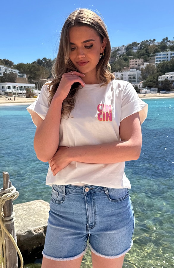 Cin Cin T-shirt Ecru – tops, foto 8