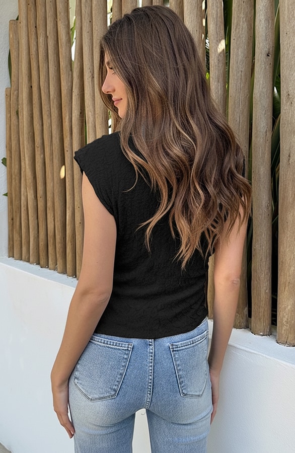 Lace Dames Top Zwart – tops, foto 3
