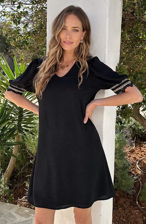 Limited Tuniek Golden Sleeve Zwart – jurken, foto 6
