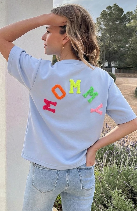 Mommy T-Shirt Oversized Katoen Neon – tops, foto 3