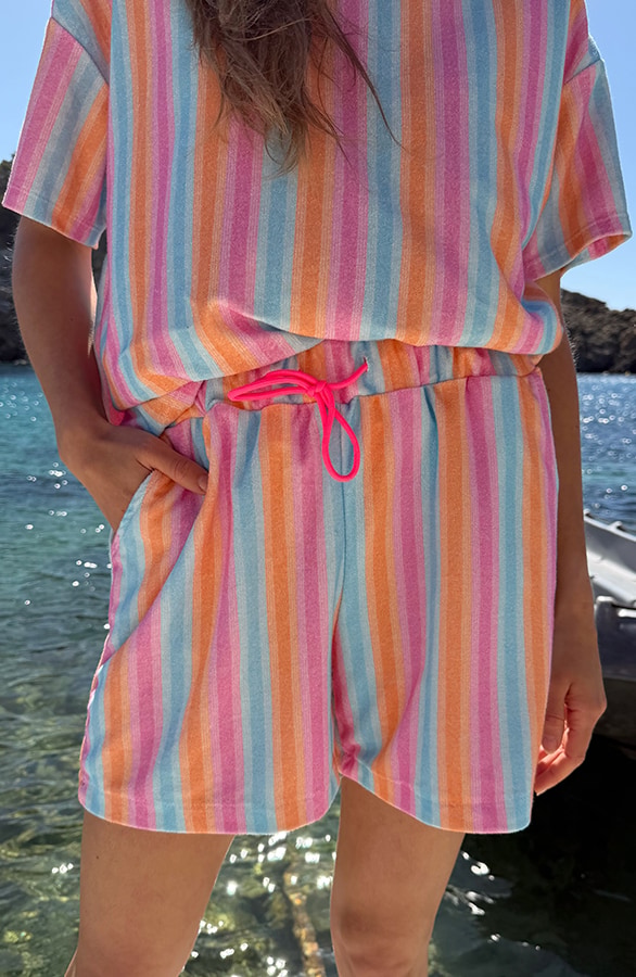 Striped Short Badstof Multicolor – shorts