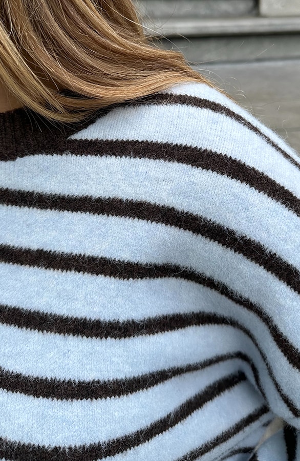 Striped Soft Sweater Blue Choco – truien, foto 6
