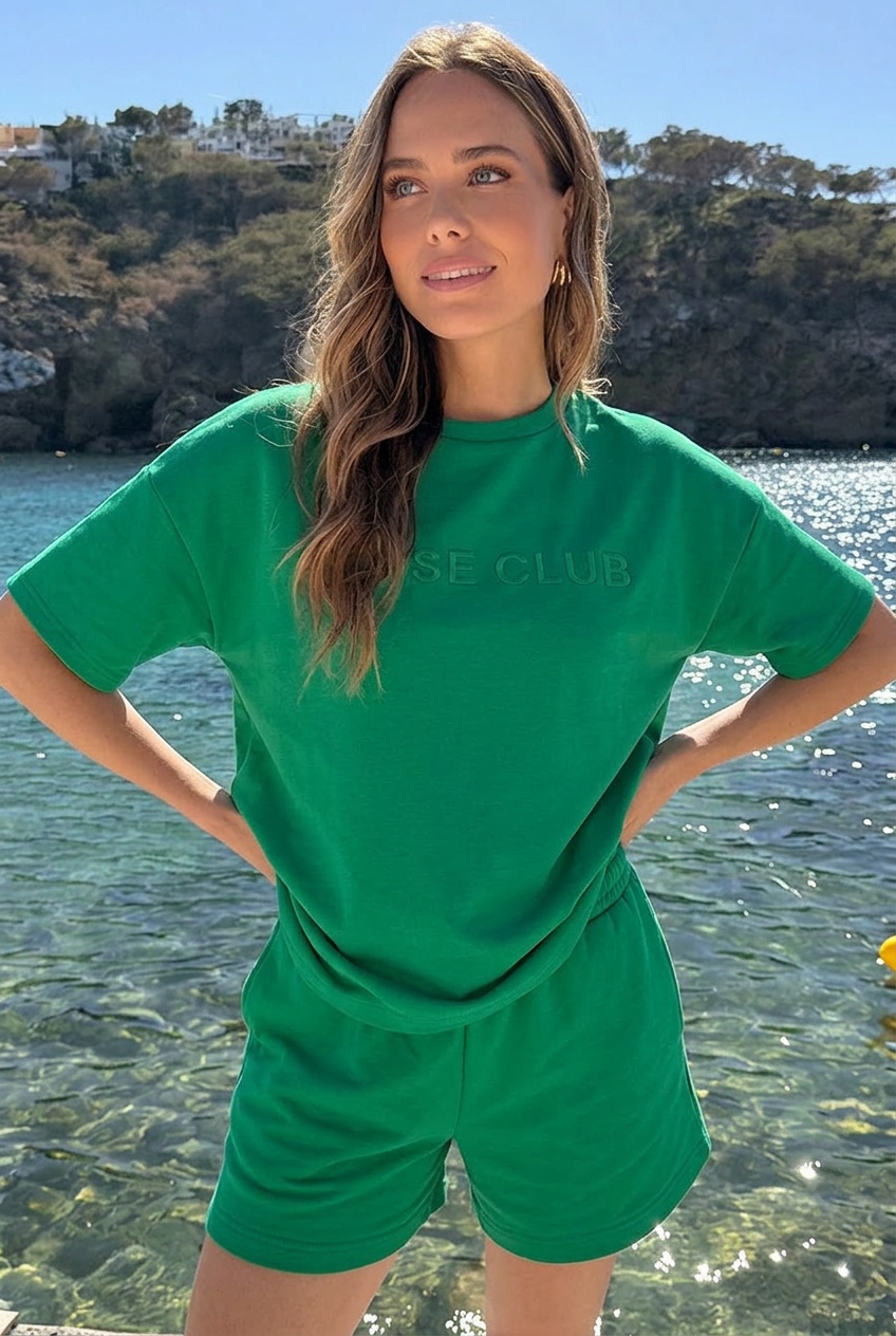 Sweat T-Shirt Muse Club Bright Green Embroidery – tops, foto 2