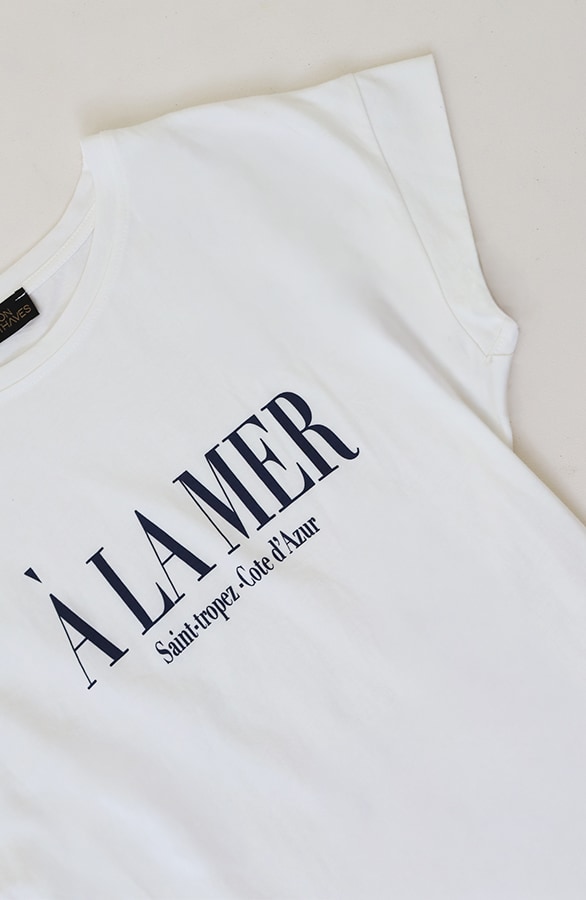 T-Shirt A La Mer Art Work Blauw – tops, foto 8