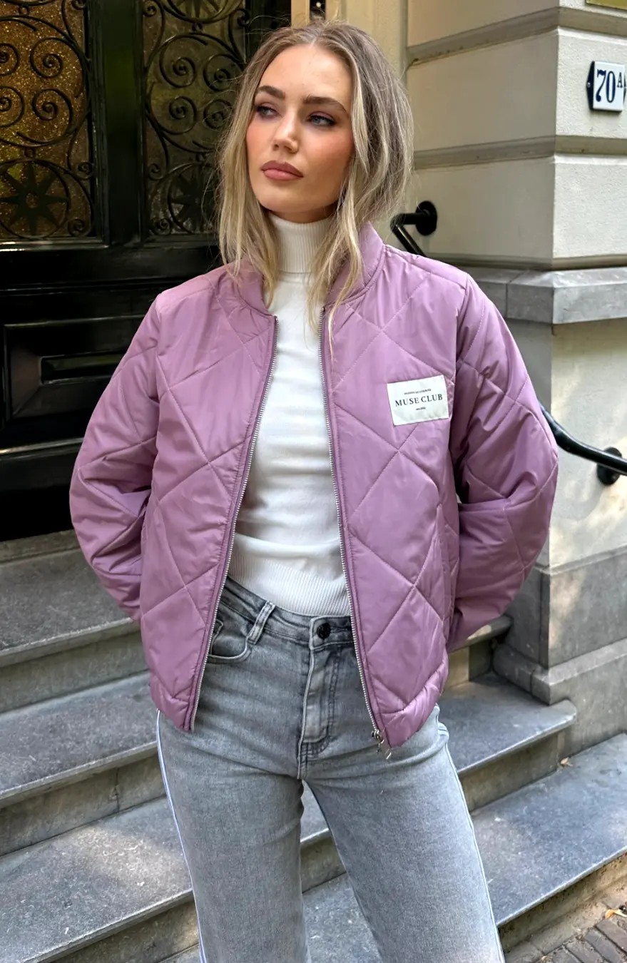 Classic Bomber Jacket Muse Club Mauve – jassen, foto 6