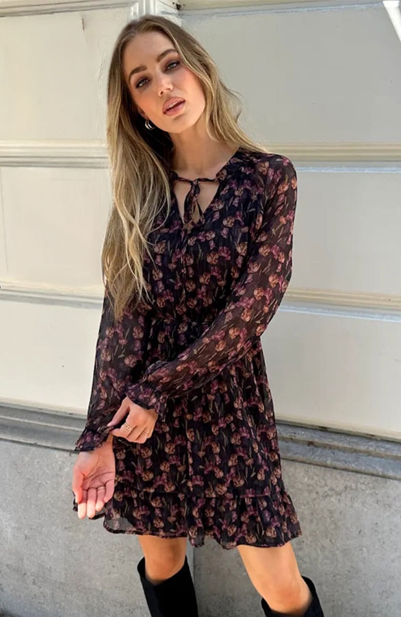 Floral Luxury Jurk Black – jurken, foto 4