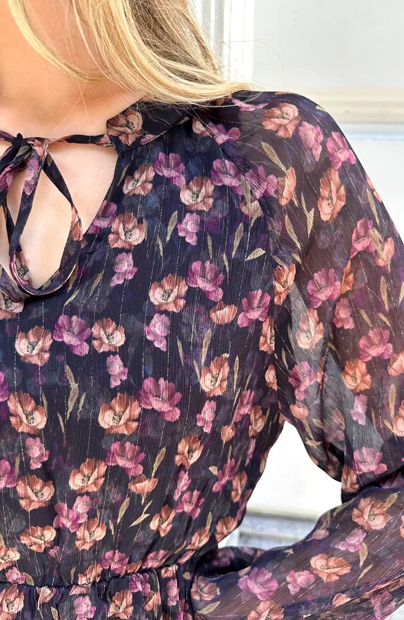 Floral Luxury Jurk Black – jurken, foto 7