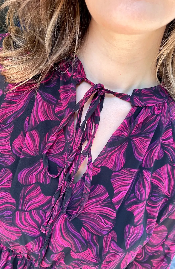 Floral Luxury Jurk Rood – jurken, foto 7