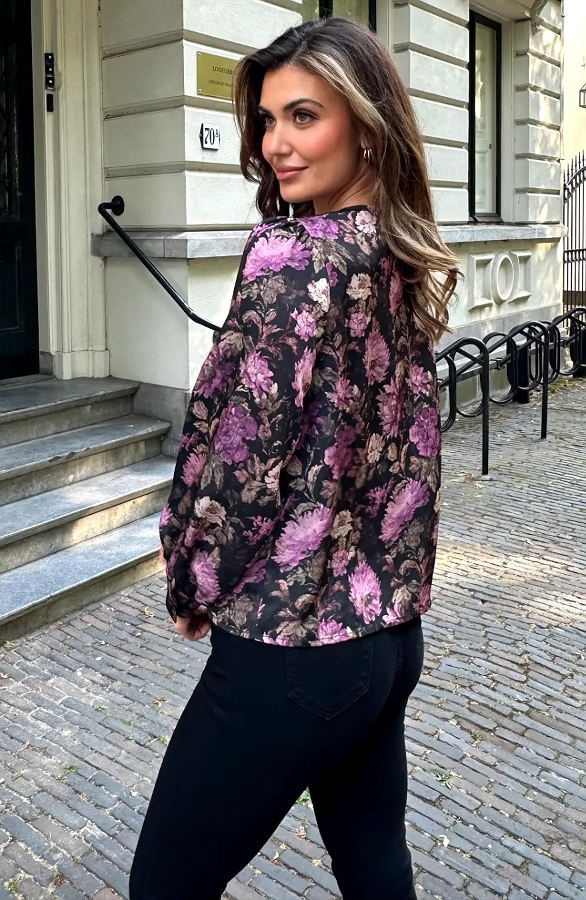 Floral Statement Blouse Satin – blouses, foto 7