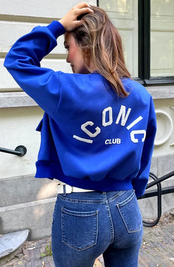 Iconic Soft Bomber Jacket Kobalt – jassen
