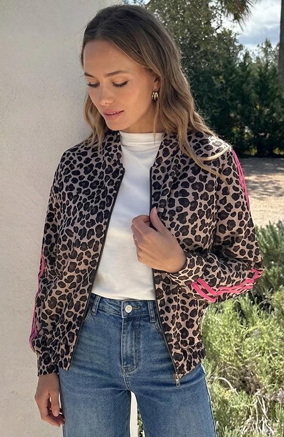 Leopard Bies Bomber Pink – vesten, foto 4
