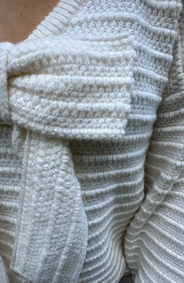 Limited Sweater Back Bow Light Beige – truien, foto 6