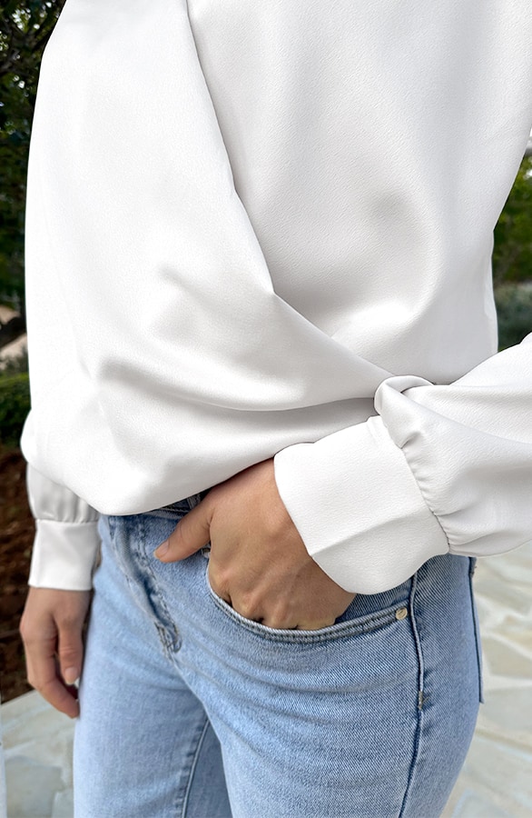 Marant Blouse Satin Ecru – tops, foto 6