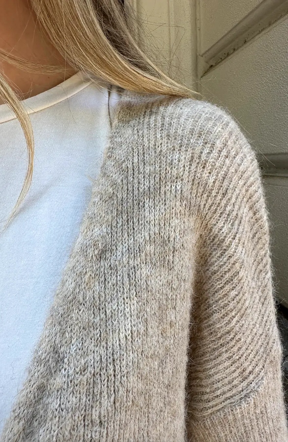Maxi Cardigan Soft Beige – vesten, foto 7