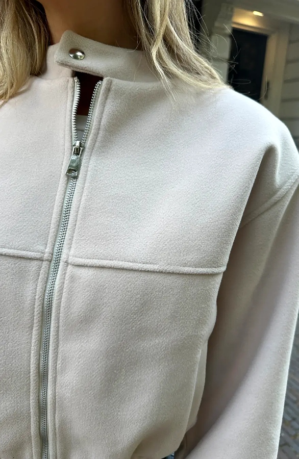 Soft Bomber Coat Beige – jassen, foto 7