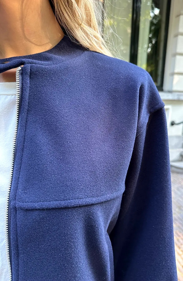 Soft Bomber Coat Navy – jassen, foto 5