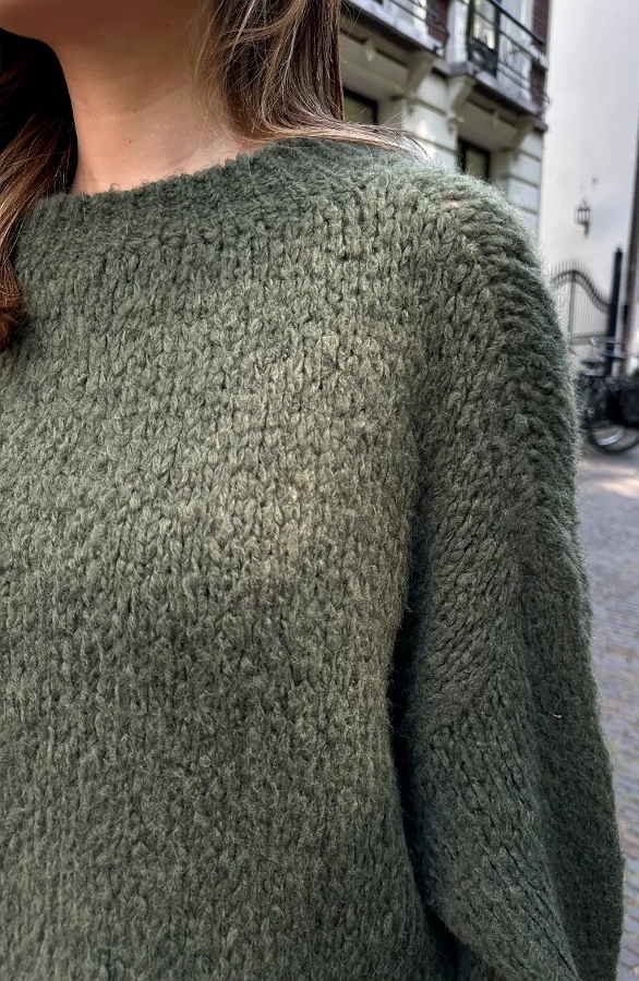 Soft Oversized Trui Army – truien, foto 6