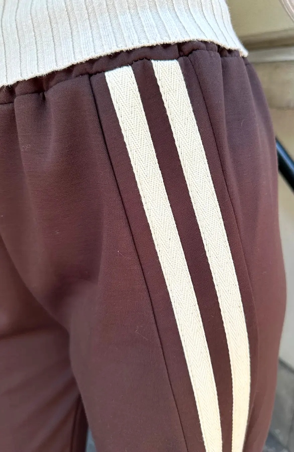 Soho Wide Leg Bies Broek Choco – broeken, foto 6