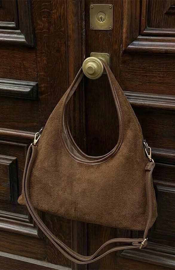 Suedine Bag Hobo Look Choco – alle accessoires