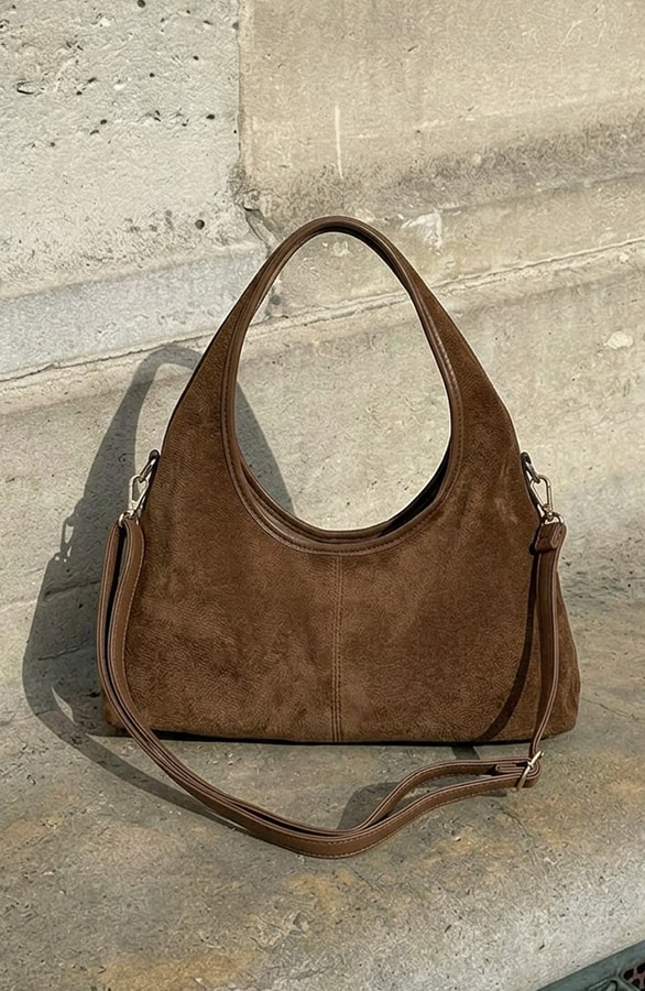 Suedine Bag Hobo Look Choco – alle accessoires, foto 2
