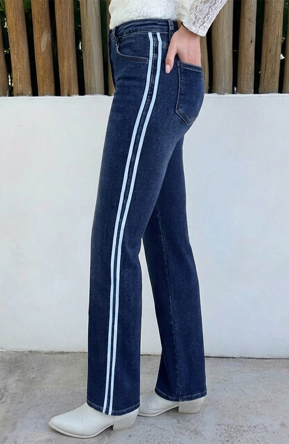 Wide Leg Jeans Bies Dark Blue Stretch FMH – spijkerbroeken