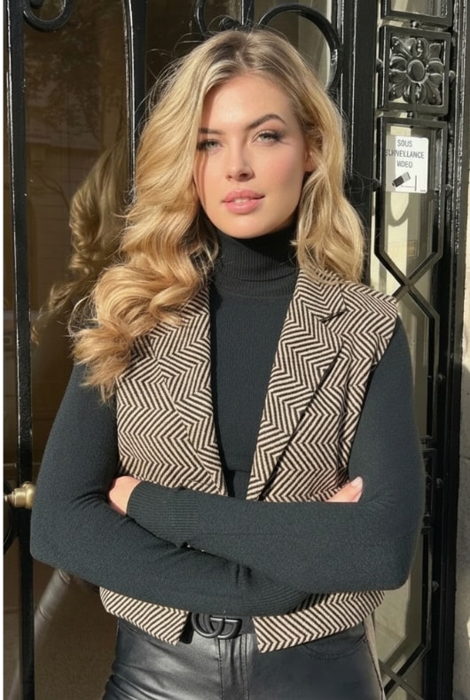 Boucle Gilet Zigzag Horizontaal – vesten
