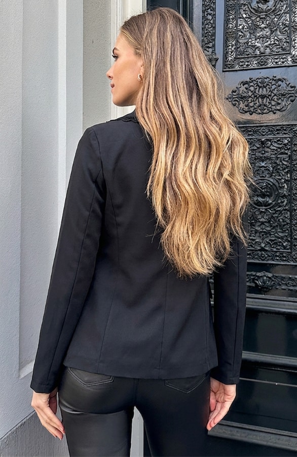 Detailed Kant Blazer Zwart – jassen, foto 6