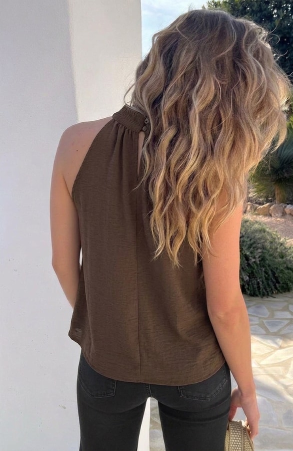 Elegance Halter Top Choco – tops, foto 5