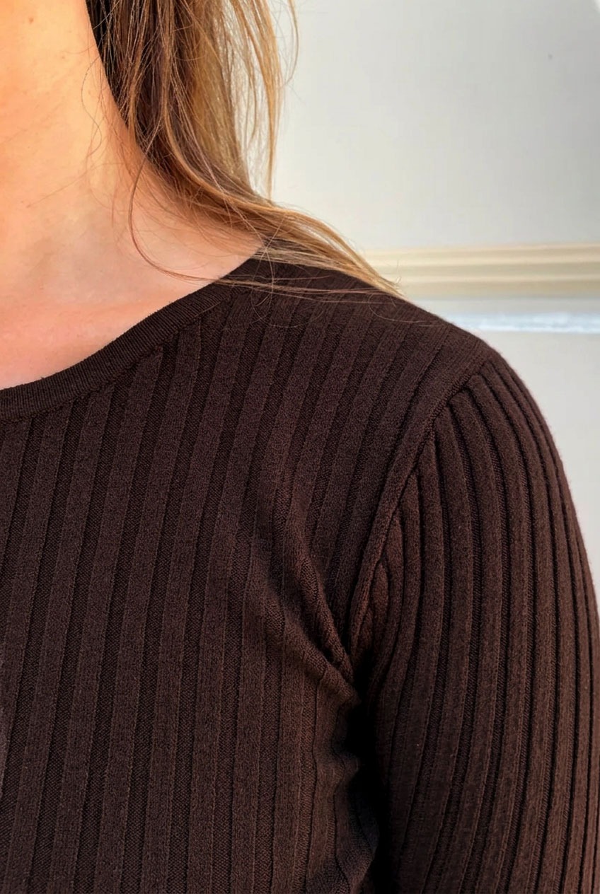 Long Sleeve Top Ultra Soft Choco – tops, foto 8