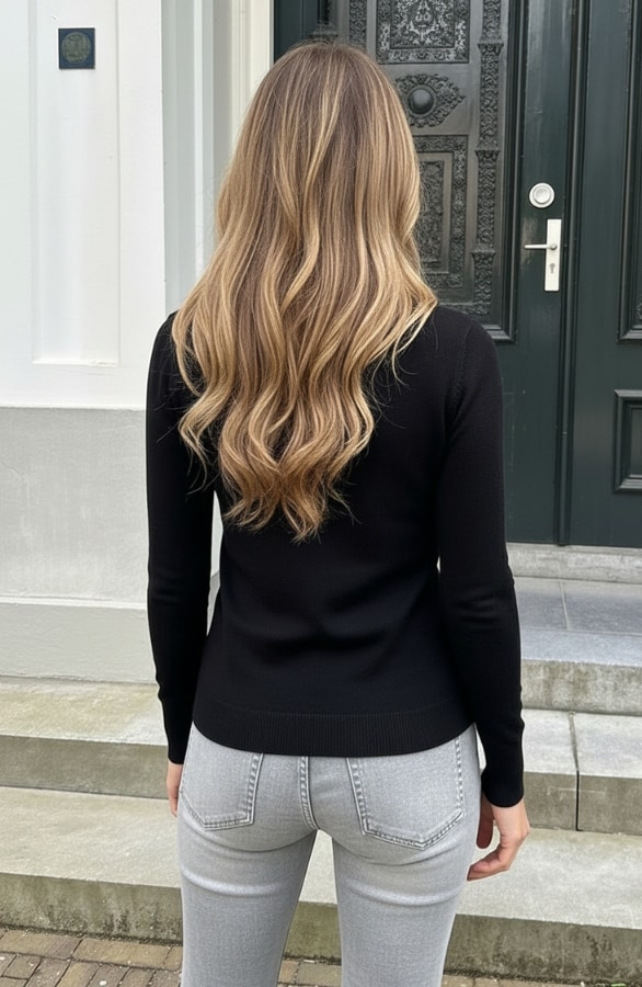 Soft Lage Coltrui Dames Zwart – truien, foto 7
