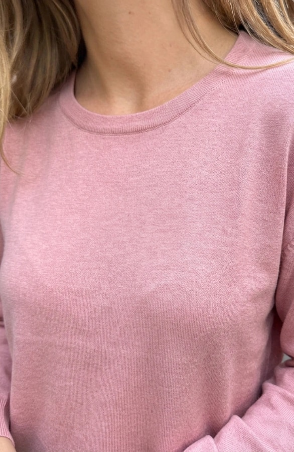 Soft Sweater Long Sleeve Dust Roze – tops, foto 7