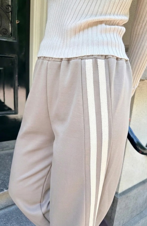 Soho Wide Leg Bies Broek Beige – flared broeken, foto 5