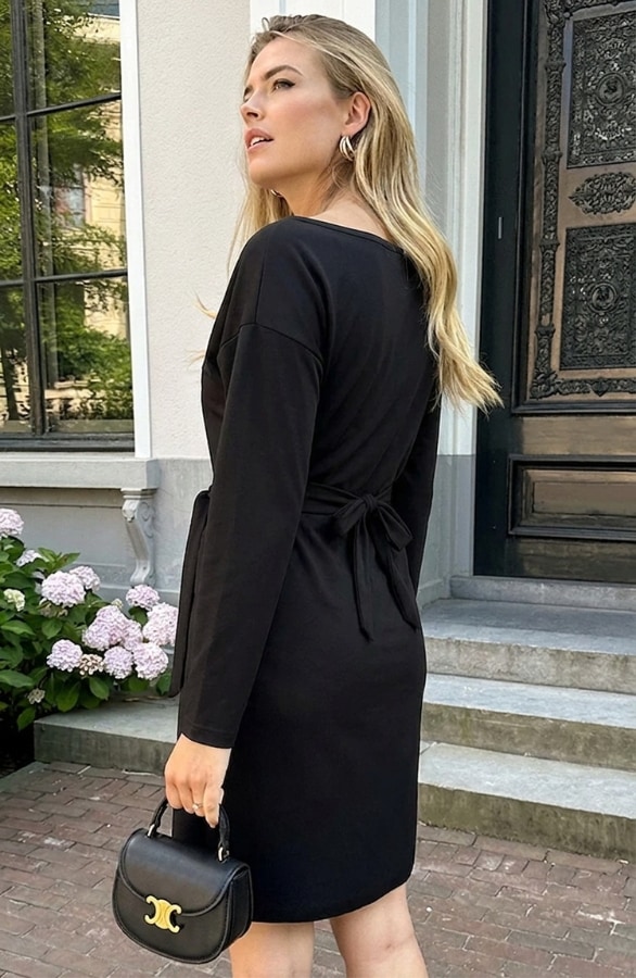 Femme Fatale Jurk Lang Zwart – jurken, foto 3