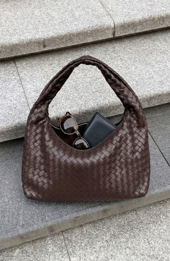 Gevlochten Schoudertas Choco – alle accessoires