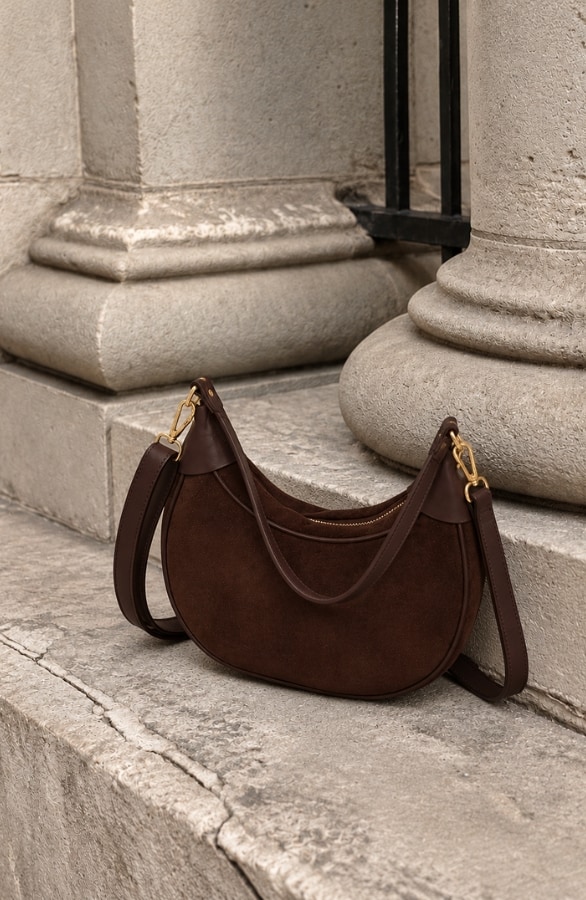 Suedine Schoudertas Choco – alle accessoires